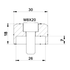 9584N PUIG Puig Hi-Tech IV Miror Adapter MIRROR ADAPT HI-TECH IV BK KAWA PUIG Hi-Tech IV Miror Adapter 