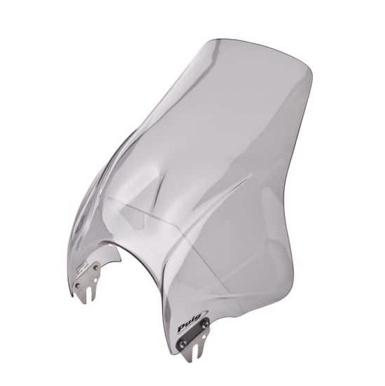 4620H PUIG Puig Plus Windshield DUCATI, HONDA, KAWASAKI, MOTO GUZZI, SUZUKI, TRIUMPH, YAMAHA WINDSHIELD PLUS DSMK UNIV PUIG Plus Windshield Smoke (Light)