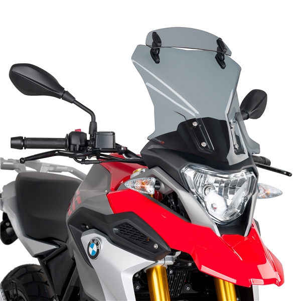 9880H PUIG Puig Touring Windshield BMW WINDSHIELD TOURING W/VISOR SMK BMW PUIG Touring Windshield Smoked