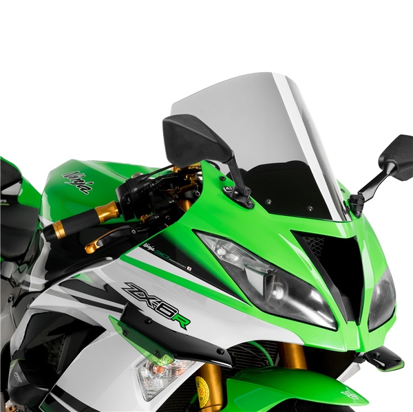 3629W PUIG Puig R-Racer Windshield KAWASAKI WINDSHIELD R-RACER CLR KAWA PUIG R-Racer Windshield Clear
