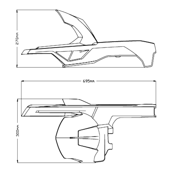 Image-3 Puig Rear Fender with aluminum support BMW FENDER RR BMW BK PUIG 20544J 20544J PUIG