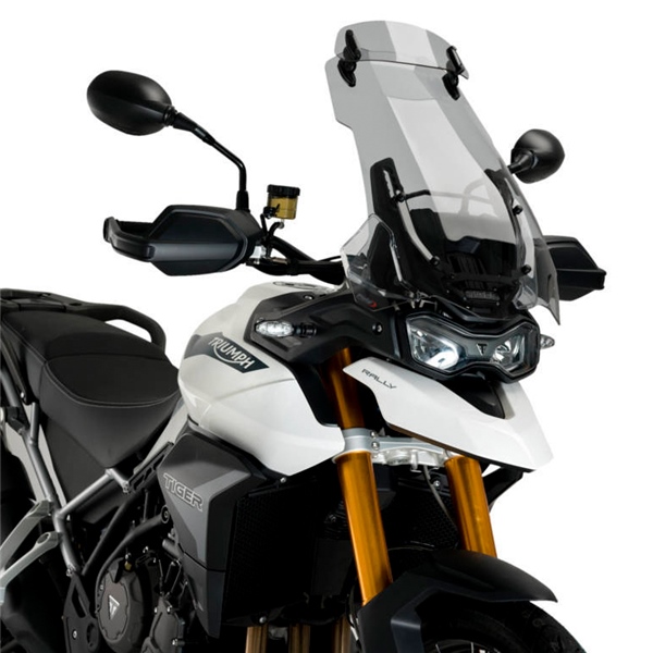 20376H PUIG Puig Touring Windshield with Visor TRIUMPH TOURING SCREEN W/VISOR TRIUMPH SMK PUIG Touring Windshield with Visor Smoked