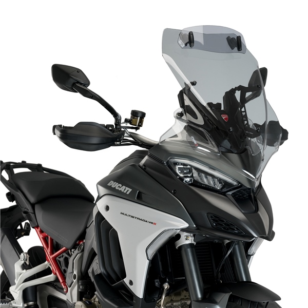 20733H PUIG Puig Touring Windshield with Visor DUCATI TOURING SCREEN W/VISOR DUCATI SMK PUIG Touring Windshield with Visor Smoked