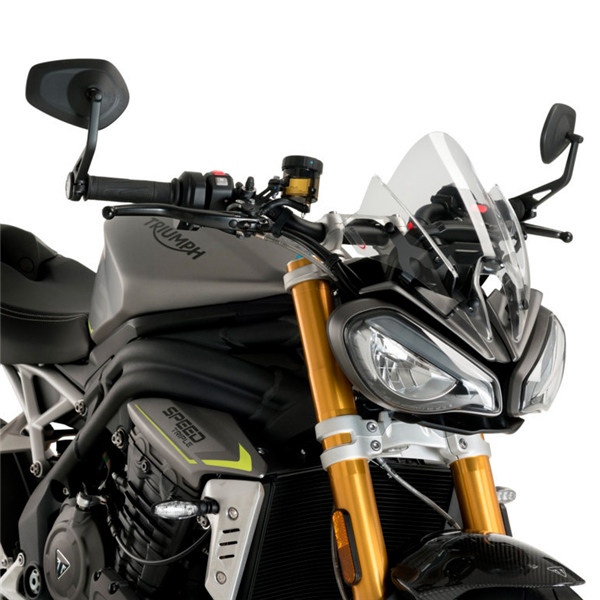 20795W PUIG Puig New Generation Sport Windshield TRIUMPH WINDSHIELD NG SPORT TRIUMPH CLR PUIG New Generation Sport Windshield Clear