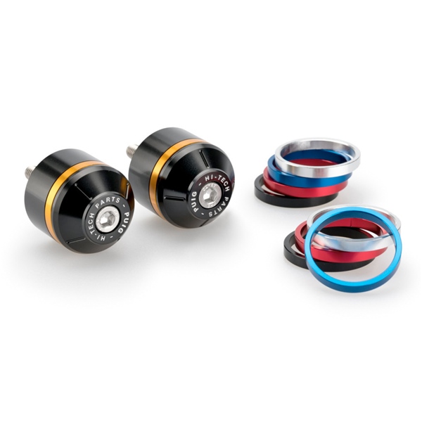 20720N PUIG Puig Short Bar Ends with Ring BAR ENDS W/RING BK DUCATI PUIG Short Bar Ends with Ring Black