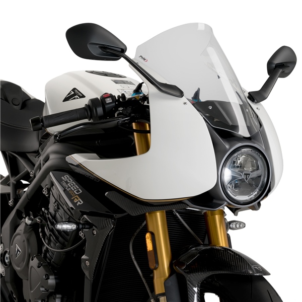 21262W PUIG Puig R-Racer Windshield TRIUMPH SCREEN R RACER CLR TRIUMPH PUIG R-Racer Windshield Clear
