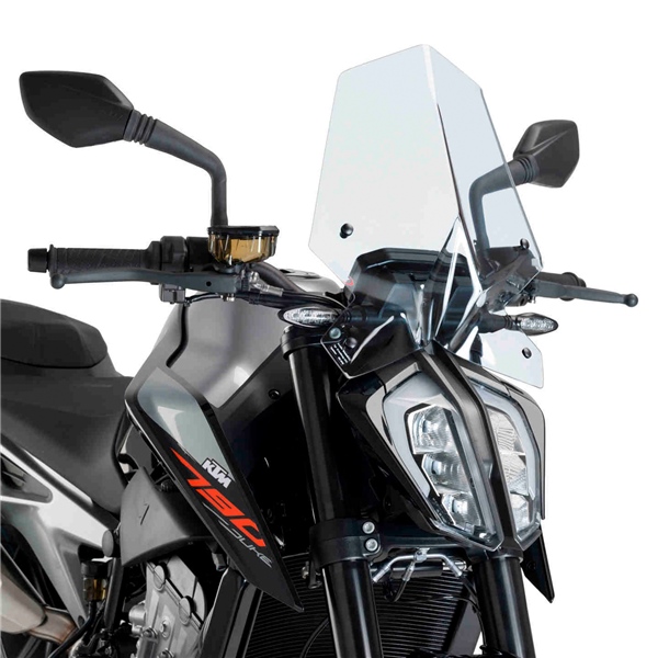 9668W PUIG Puig New Generation Sport Windshield KTM WINDSHIELD NEW GEN SPORT CLR KTM New Generation Sport Windshield Clear