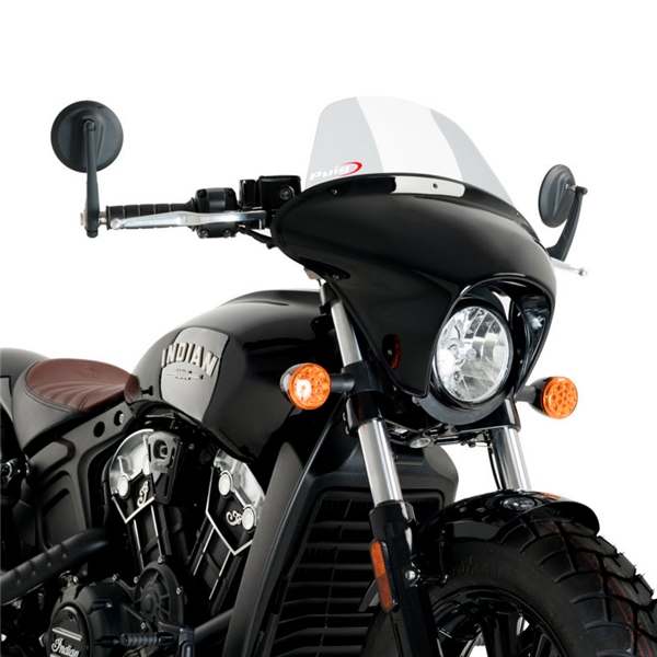 21585W PUIG Puig Bat Windshield INDIAN WINDSHIELD BATWING SML CLR INDIAN Bat Windshield Clear