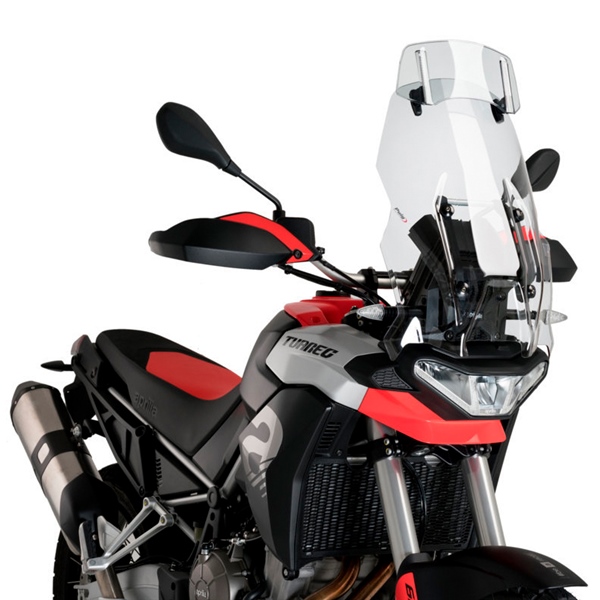 21183W PUIG Puig Touring Windshield with Visor APRILIA WINDSHIELD TOURING W/VISOR CLR APRILIA Touring Windshield with Visor Clear