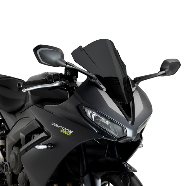 22084F PUIG Puig Z-Racing Windshield TRIUMPH WINDSHIELD Z-RACING SMK TRIUMPH Z-Racing Windshield Smoked
