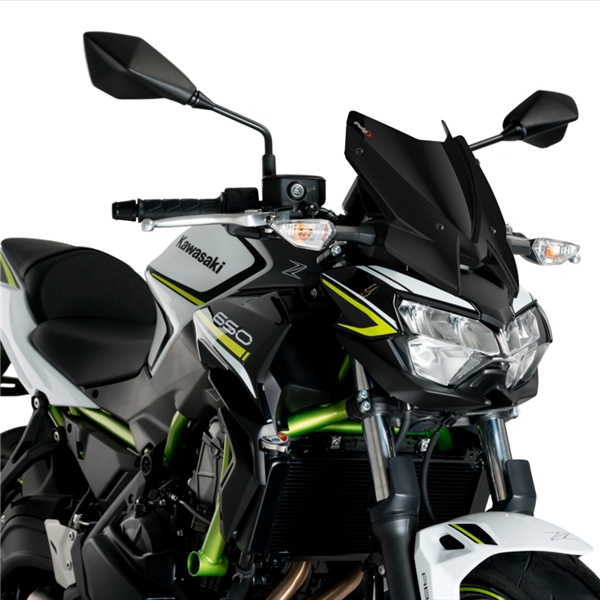 3864N PUIG Puig New Generation Sport Windshield KAWASAKI WINDSHIELD NEW GEN SPORT BK KAWA New Generation Sport Windshield Black