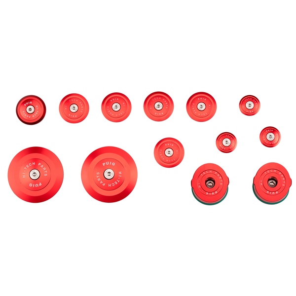 21536R PUIG Puig Aluminum cap for frame PLUG CHASSIS ALU RD BMW Aluminum cap for frame 