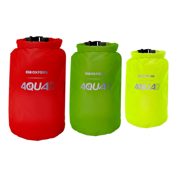 OL901 OXFORDPRODUCTS Oxford Products Aqua D Waterproof Packing Cubes 24 L BAG WATERPROOF AQUA D QTY3 OXFORD Aqua D Waterproof Packing Cubes Red, Yellow, Green