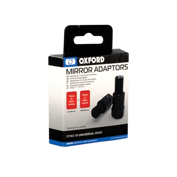 OX581 OXFORDPRODUCTS Oxford Products M10 Reverse Mirror Adaptor 10-10 mm MIRROR ADAPTOR 10MM REVERSE M10 Reverse Mirror Adaptor 