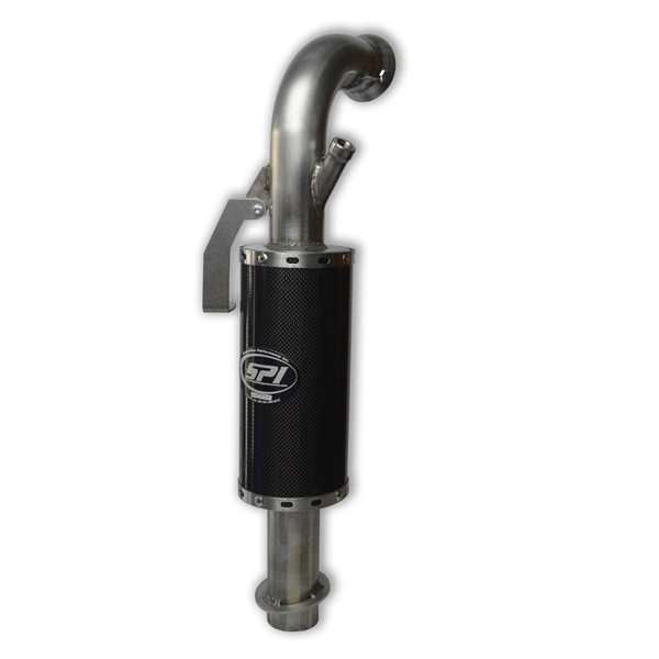 134-204 STRAIGHTLINE-PERFORMANCE Straightline Carbon Fiber Lightweight Muffler Full Stainless MUFFLER CARBON FIBER & STAINLESS SKI-DOO Carbon Fiber Lightweight Muffler Full Stainless 