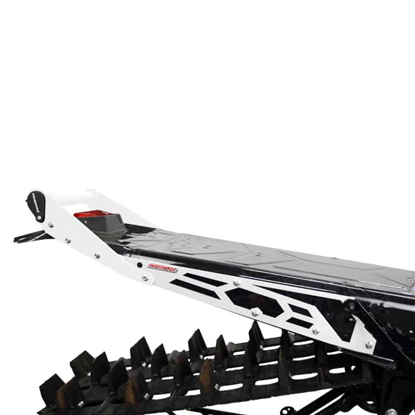 182-126-White STRAIGHTLINE-PERFORMANCE Straightline Hide “N” Go (HNG) Rear Bumper Aluminum - POLARIS BUMPER HIDE N GO RR 163-165" WH POL Hide “N” Go (HNG) Rear Bumper White