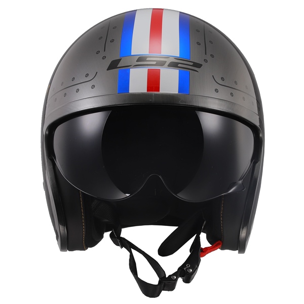 Image-7 LS2 Spitfire Open-Face Helmet Spark HELM SPITFIRE SPARK BRUSHED ALLOY 2XL 599-1176 599-1176 LS2