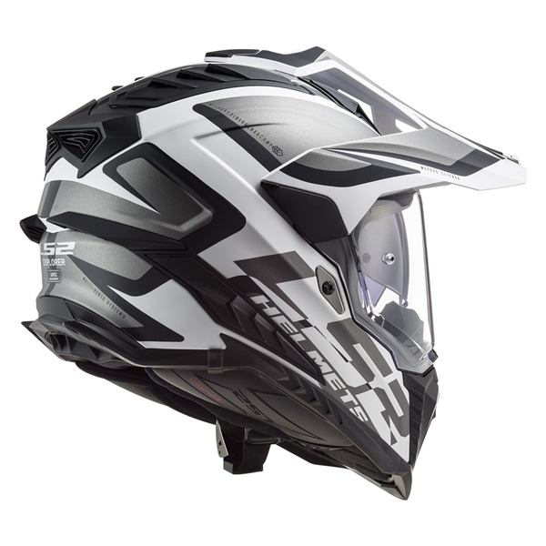 Image-2 LS2 Explorer Off-Road Helmet Alter - Without Goggle HELM EXPLORER ALTER MAT BK/WH 2XL LS2 701-1116 701-1116 LS2