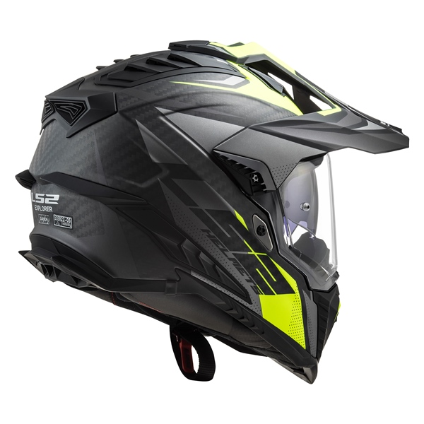Image-3 LS2 Explorer Carbon Off-Road Helmet Focus - Without Goggle HELM EXPLORER C FOCUS MAT TIT/HVS YE 3XL 701-2167 701-2167 LS2
