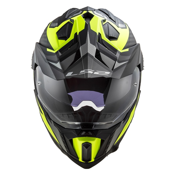 Image-5 LS2 Explorer Carbon Off-Road Helmet Focus - Without Goggle HELM EXPLORER C FOCUS MAT TIT/HVS YE 3XL 701-2167 701-2167 LS2