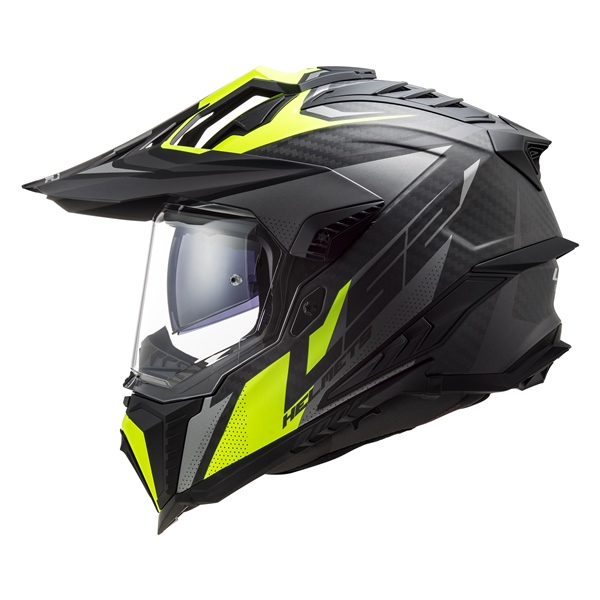 Image-4 LS2 Explorer Carbon Off-Road Helmet Focus - Without Goggle HELM EXPLORER C FOCUS MAT TIT/HVS YE 3XL 701-2167 701-2167 LS2