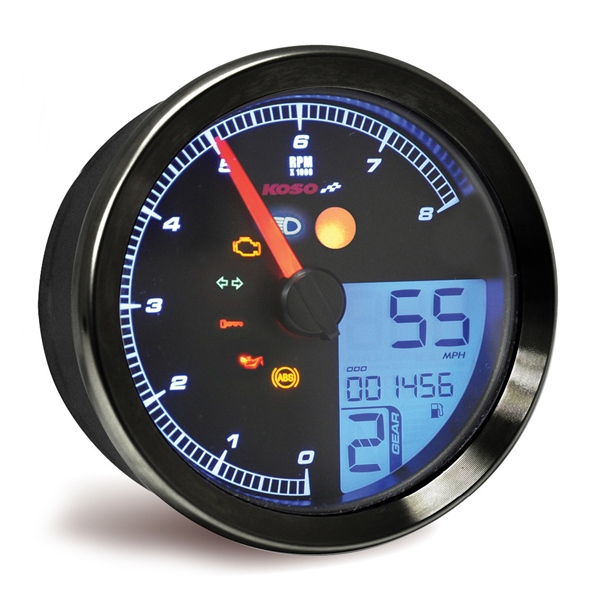 BA051310 KOSO-NORTH-AMERICA Koso TNT-B Meter for Yamaha Bolt Motorcycle - 405008 GAUGE TNT-B METER BK BEZEL YAM KOSO TNT-B Meter for Yamaha Bolt 