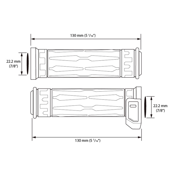Image-4 Koso Heated Grips Apollo 7/8" and 7/8" 405009 HEATED GRIP APOLLO 7/8 + 7/8 AX073010 AX073010 KOSO