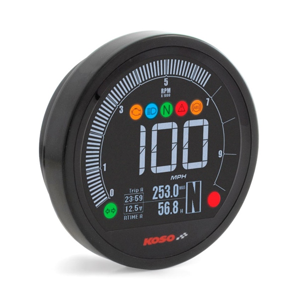 BA077101 KOSO-NORTH-AMERICA Koso DL-04 Multifunction Meter Universal - 405068 METER MULTI-FUNCTION DL-04 BMW BK DL-04 Multifunction Meter 