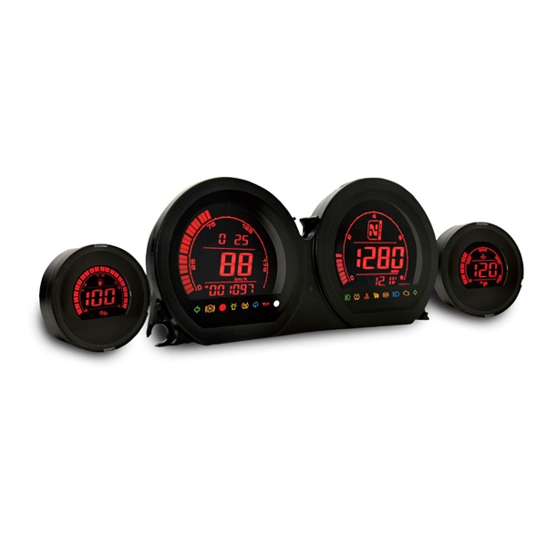 BA064902 KOSO-NORTH-AMERICA Koso HD-03 LCD Gauge Kit Motorcycle - 405118 GAUGE LCD HD-03 KIT HARLEY KOSO HD-03 LCD Gauge Kit 