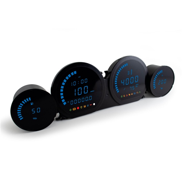 BA064911 KOSO-NORTH-AMERICA Koso HD-03L LCD Gauge Kit Motorcycle - 405119 GAUGE LED HD-03L KIT BL HARLEY KOSO HD-03L LCD Gauge Kit 