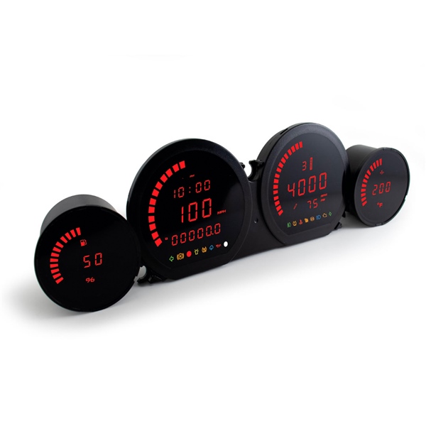 BA064921 KOSO-NORTH-AMERICA Koso HD-03L LCD Gauge Kit Motorcycle - 405120 GAUGE LED HD-03L KIT RD HARLEY KOSO HD-03L LCD Gauge Kit 