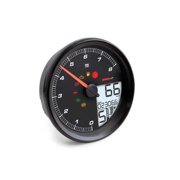 BA072110 KOSO-NORTH-AMERICA Koso HD-05 Multifunction Gauge Motorcycle - 405124 GAUGE MULTIFUNCTION HD-05 BK HARLEY KOSO HD-05 Multifunction Gauge 