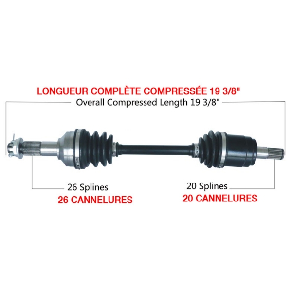 Image-2 Kimpex Complete Axle HONDA AXLE COMPL KIMPEX HON-7030K HON-7030K KIMPEX
