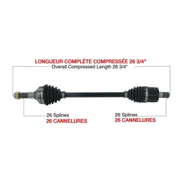 Image-2 Kimpex HD Complete HD Axle KAWASAKI AXLE COMPLETE HD KIMPEXHD KAW-6016HDK KAW-6016HDK KIMPEXHD