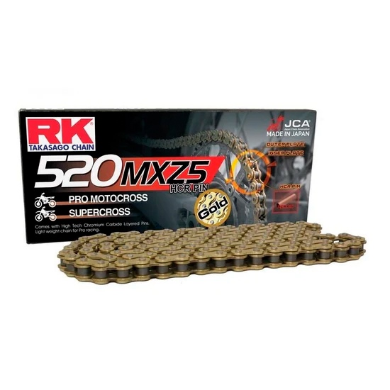 GB520MXZ5-130 RK RK EXCEL Chain - GB520MXZ5 HD Chain 520MXZ5 130L GOL RK CHAIN Chain - GB520MXZ5 Gold