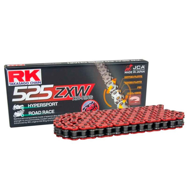 RR525ZXW-120 RK RK EXCEL Chain - 525ZXW Premium High Performance 525ZXW 120L RD RK CHAIN Chain - 525ZXW Red