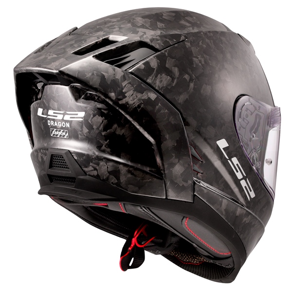 Image-4 LS2 Dragon Full-Face Helmet Forged - Summer HELM DRAGON CARB FORG W/SUNV GLOS BK 3XL 807-2107 807-2107 LS2