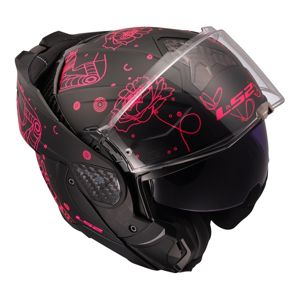 Image-6 LS2 Advant II Modular Helmet Sophia HELM ADVANTII SOPHIA W/SUN MAT BK/PI 3XL 910-1117 910-1117 LS2