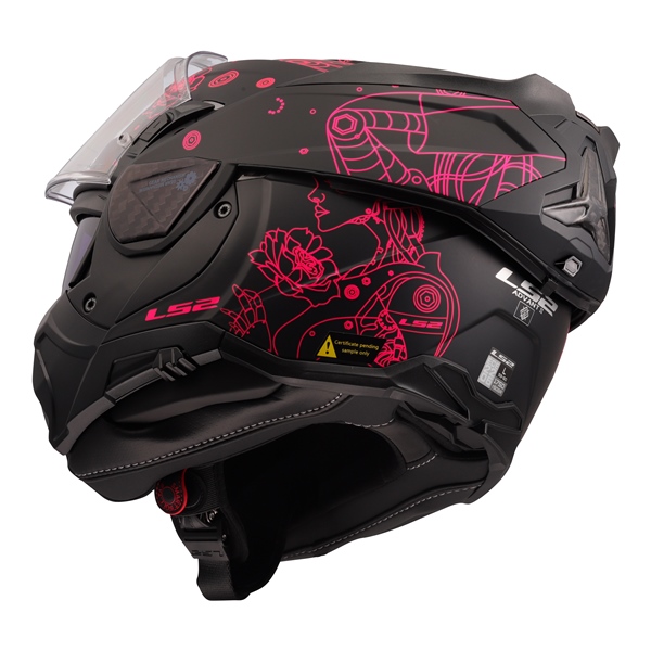 Image-7 LS2 Advant II Modular Helmet Sophia HELM ADVANTII SOPHIA W/SUN MAT BK/PI 3XL 910-1117 910-1117 LS2