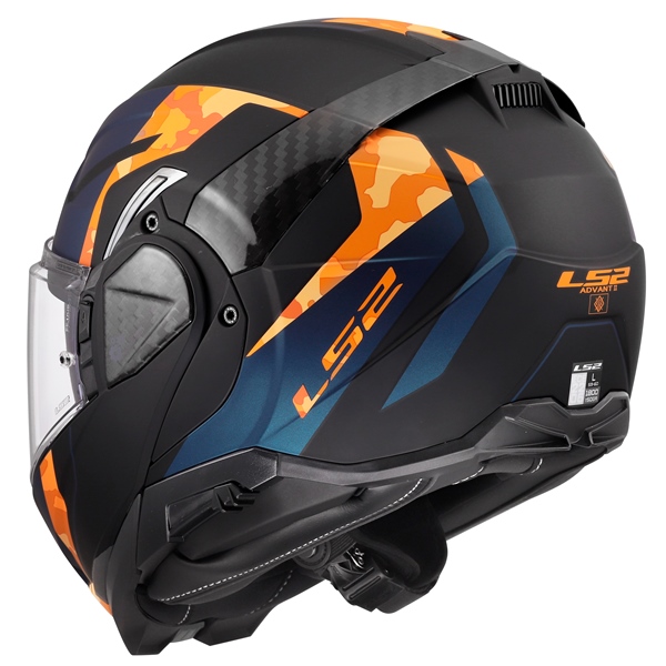 Image-3 LS2 Advant II Modular Helmet Glide HELM ADVANT II GLIDE MAT BK OG 3XL 910-4557 910-4557 LS2