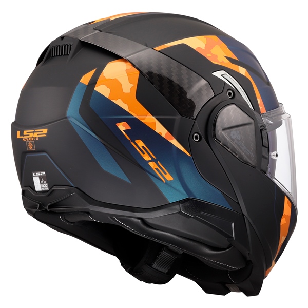 Image-7 LS2 Advant II Modular Helmet Glide HELM ADVANT II GLIDE MAT BK OG 3XL 910-4557 910-4557 LS2