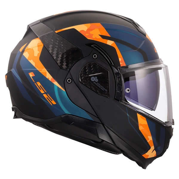 Image-2 LS2 Advant II Modular Helmet Glide HELM ADVANT II GLIDE MAT BK OG 3XL 910-4557 910-4557 LS2