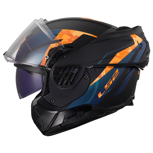 Image-6 LS2 Advant II Modular Helmet Glide HELM ADVANT II GLIDE MAT BK OG 3XL 910-4557 910-4557 LS2