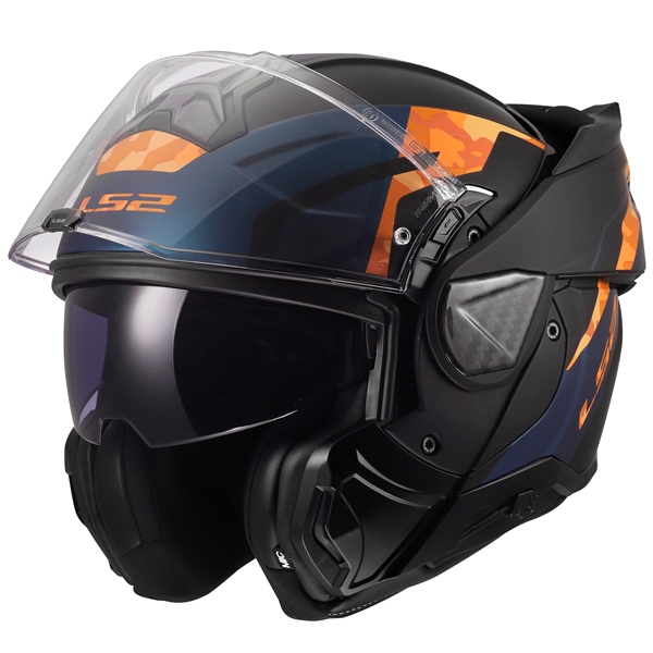 Image-4 LS2 Advant II Modular Helmet Glide HELM ADVANT II GLIDE MAT BK OG 3XL 910-4557 910-4557 LS2