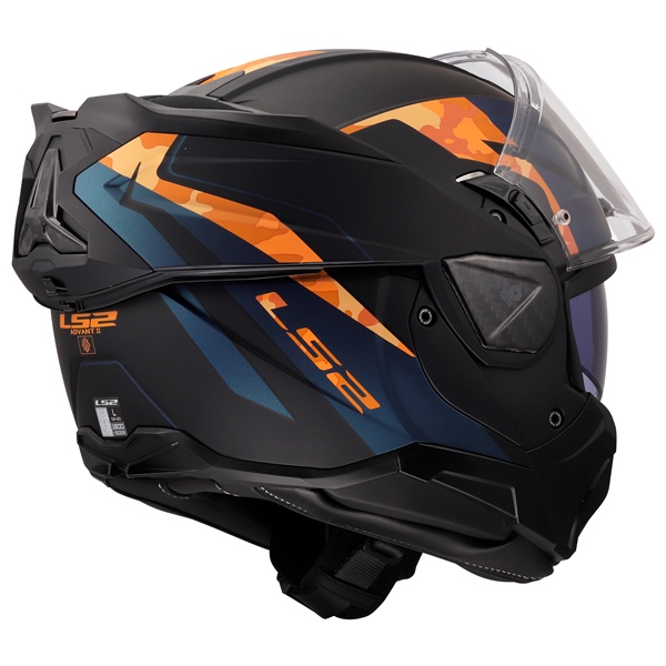 Image-9 LS2 Advant II Modular Helmet Glide HELM ADVANT II GLIDE MAT BK OG 3XL 910-4557 910-4557 LS2
