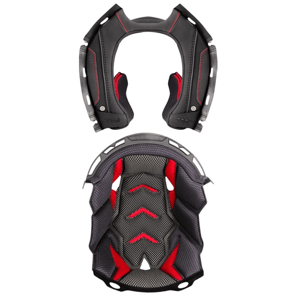 04-807 LS2 LS2 Liner for Dragon Helmet LINER DRAGON CARB BK/RD 3XL Liner for Dragon Helmet Black, Red