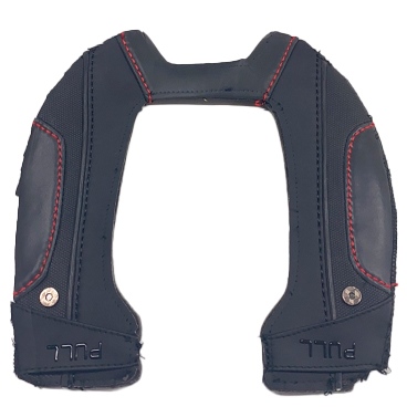 04-817 LS2 LS2 Cheek Pad for Dragon Helmet CHEEK PAD DRAGON CARB BK/RD 3XL Cheek Pad for Dragon Helmet Black, Red