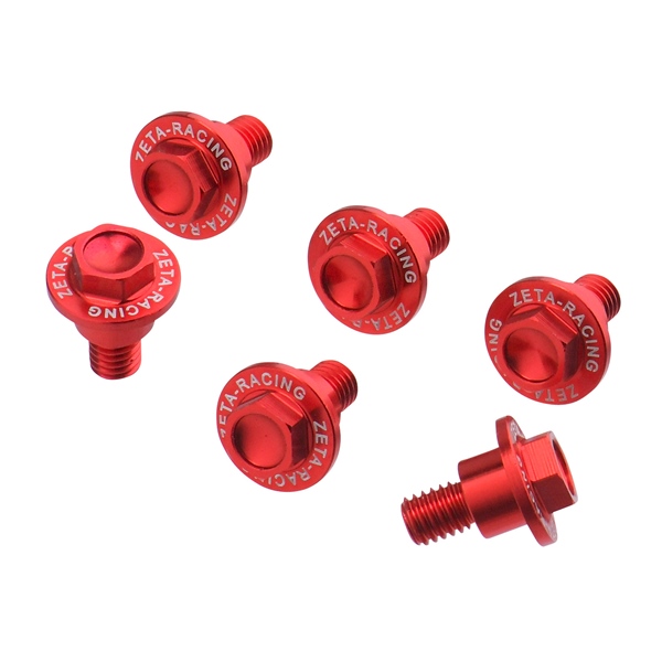 ZE88-9502 DRC-ZETA-UNIT DRC/ZETA/UNIT Fork Bolt Kit 428323 FORK GUARD BOLT SET RD KTM QTY6 Fork Bolt Kit Red