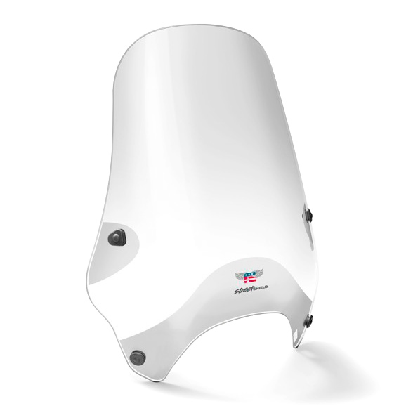 N25014 NATIONALCYCLE National Cycle Street Shield Windshield - QuickSet HARLEY-DAVIDSON, YAMAHA WINDSHIELD STREET CLR QUICKSET 1,25" Street Shield Windshield - QuickSet Clear
