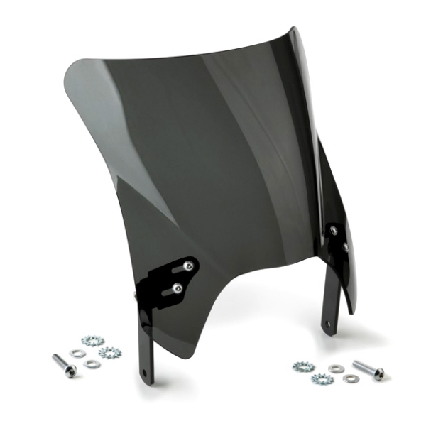 N2844-002 NATIONALCYCLE National Cycle Mohawk Windshield with Black mounting HONDA, KAWASAKI, SUZUKI, TRIUMPH WINDSHIELD MOHAWK DSMK UNIV Mohawk Windshield with Black mounting Smoke (dark)